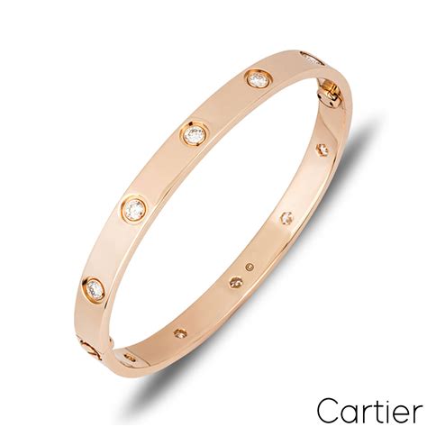 cartier bracelet rose|cartier diamond bracelet rose gold.